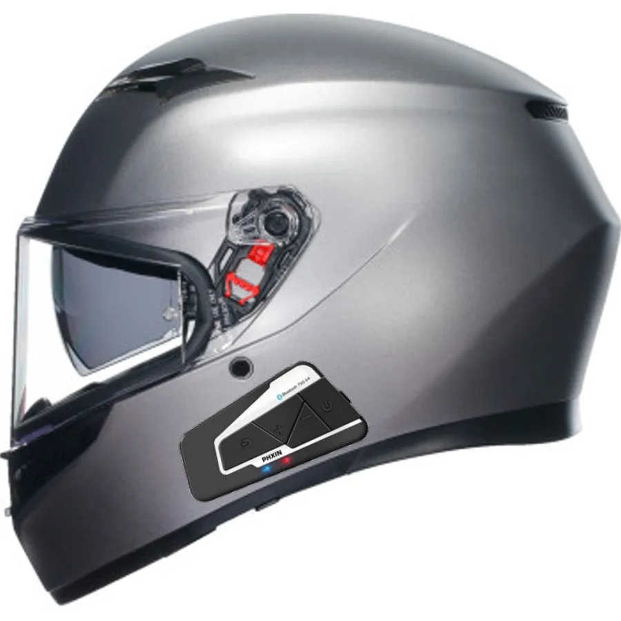 AGV K3 Full Face Bluetooth Helmet Matte Rodio Gray
