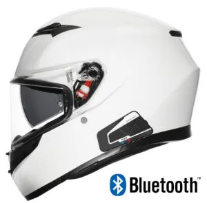 AGV K3 Full Face Bluetooth Helmet Mono White