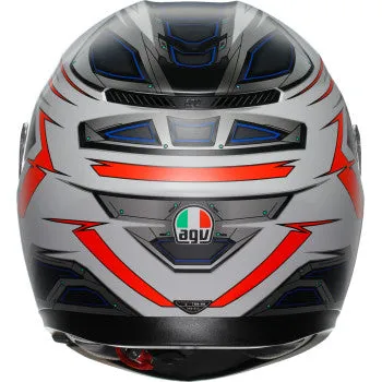 AGV K3 Full Face Bluetooth Helmet Space Matte White/Red Fluo