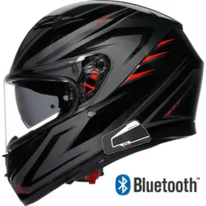 AGV K3 Full Face Bluetooth Helmet Syth Black/Red