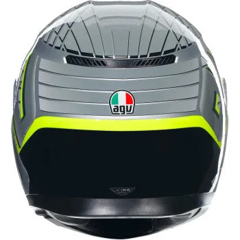 AGV K3 Full Face Helmet Fortify - Gray/Black/Yellow Fluo Size XL