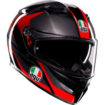 AGV K3 Full Face Helmet Striga Black/Gray/Red