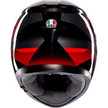 AGV K3 Full Face Helmet Striga Black/Gray/Red