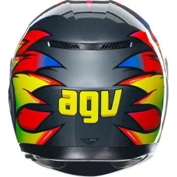 AGV K3 SV Full Face Bluetooth Helmet Birdy 2.0 Gray/Yellow/Red