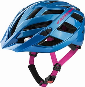 ALPINA PANOMA 2.0 - Optimal Anpassbarer. Belüfteter City & Touren Fahrradhelm Mit Fliegennetz & Nachrüstbarem LED Für Erwachsene. true blue-pink gloss. 56-59 cm
