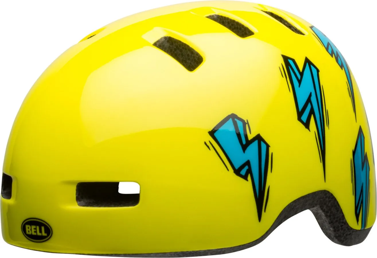 Bell Lil Ripper Child Helmet - Hi Viz-Blue Bolt - 2020
