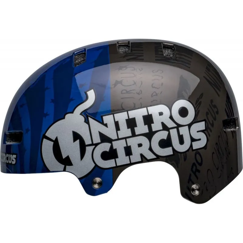 Bell Local BMX Helmet - Nitro Circus Gloss Navy-Silver