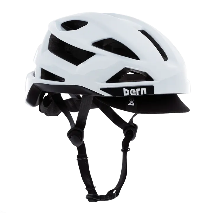 Bern FL-1 Pave MIPS Helmet with Visor - Gloss White