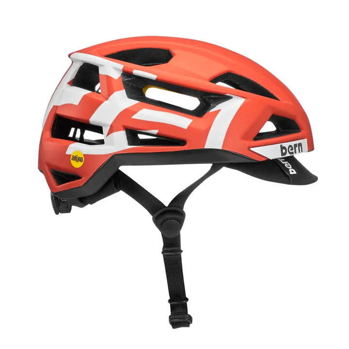 Bern FL-1 Pave MIPS Helmet with Visor - Matt Red Type