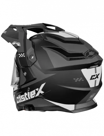 Castle CX200 Dual Sport Snow Helmet Wrath Matte Charcoal Electric Shield