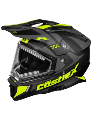 Castle CX200 Dual Sport Snow Helmet Wrath Matte Hi Vis Electric Shield