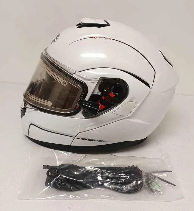 Castle X Atom Modular Snow Helmet Pearl White Electric Shield