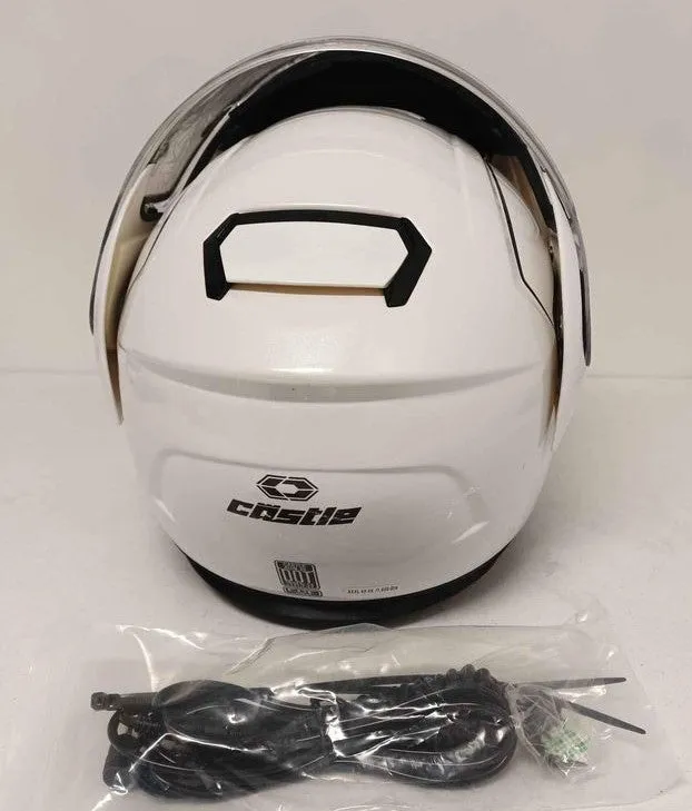 Castle X Atom Modular Snow Helmet Pearl White Electric Shield
