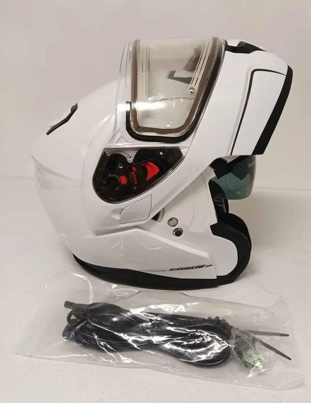 Castle X Atom Modular Snow Helmet Pearl White Electric Shield