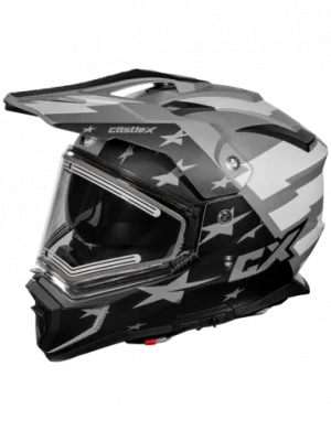 Castle X CX200 Dual Sport Snow Helmet Liberty Matte Charcoal Electric Shield