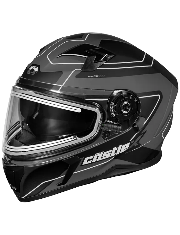 Castle X CX390 Full Face Snow Helmet Atlas Matte Charcoal Electric Shield