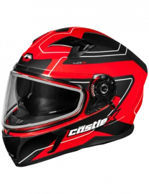 Castle X CX390 Full Face Snow Helmet Atlas Matte Red