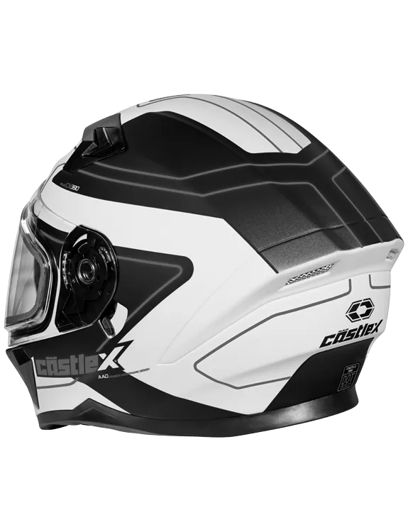 Castle X CX390 Full Face Snow Helmet Atlas Matte White Electric Shield