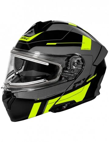 Castle X CX935 Modular Snow Helmet Raid Graphic Gloss Hi Vis Electric Shield