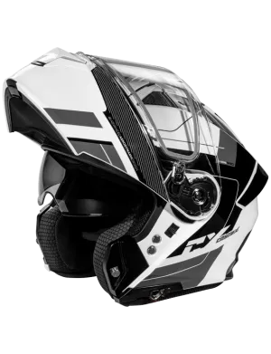 Castle X CX935 Modular Snow Helmet Raid Graphic Gloss White Black Electric Shield