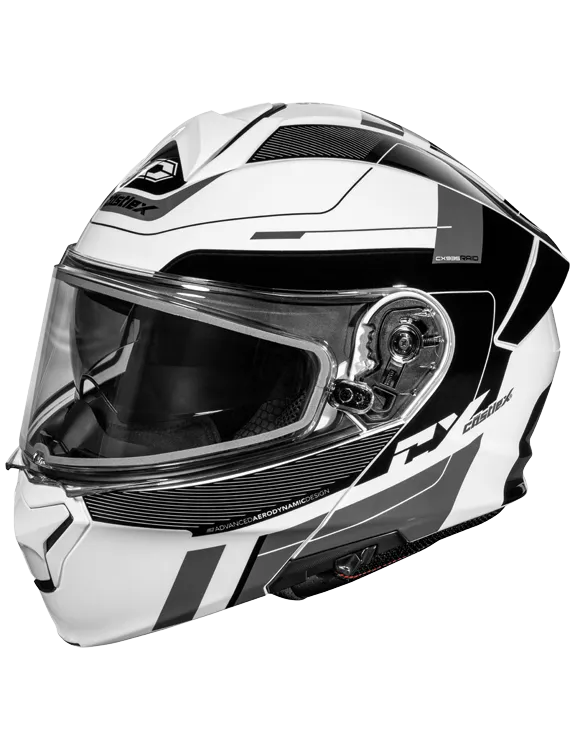 Castle X CX935 Modular Snow Helmet Raid Graphic Gloss White Black