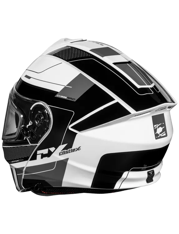 Castle X CX935 Modular Snow Helmet Raid Graphic Gloss White Black