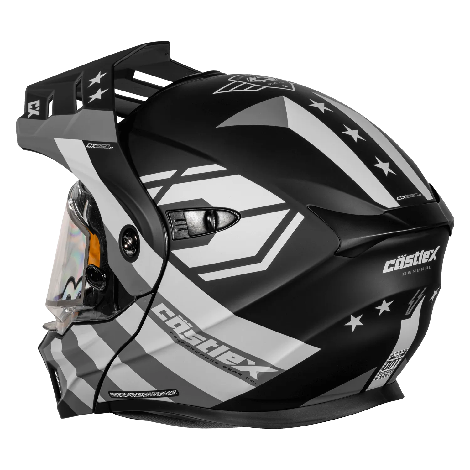 Castle X CX950 V2 Electric Snow Helmet General Matte Black Silver