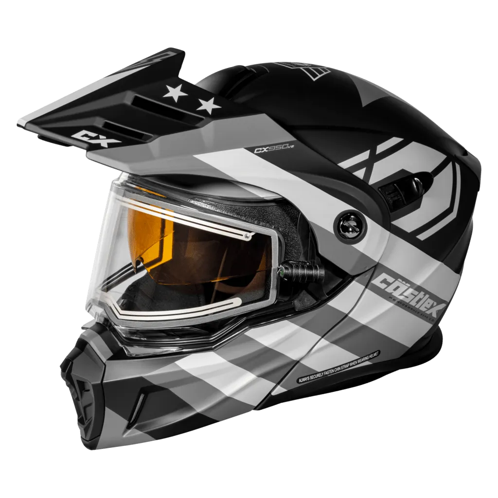 Castle X CX950 V2 Electric Snow Helmet General Matte Black Silver