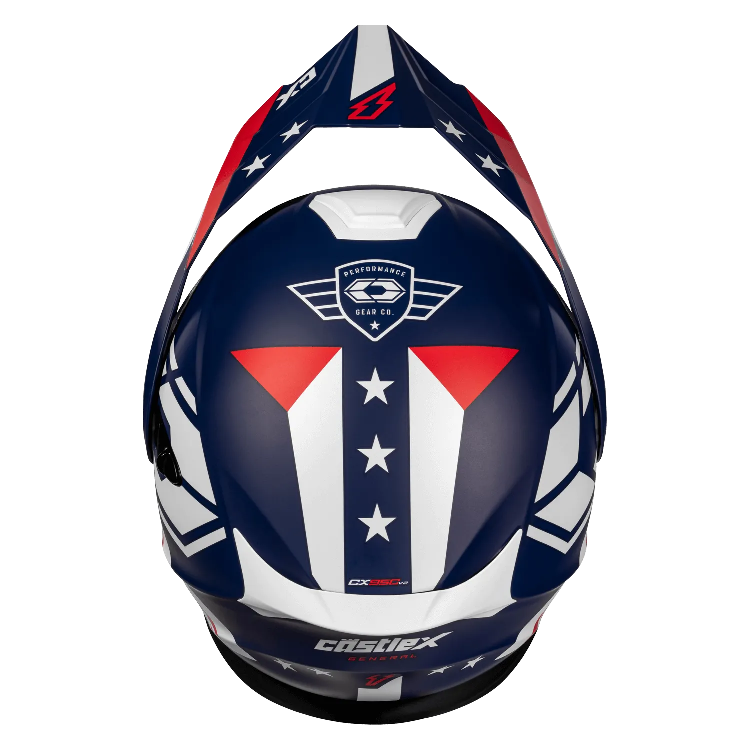 Castle X CX950 V2 Electric Snow Helmet General Matte Red White Blue