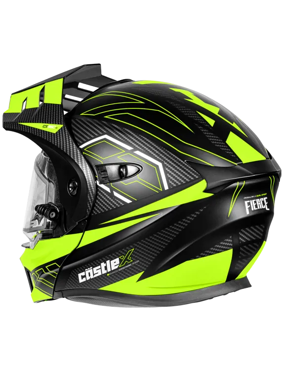 Castle X CX950 V2 Modular Electric Snow Helmet Fierce Matte Black Hi Vis