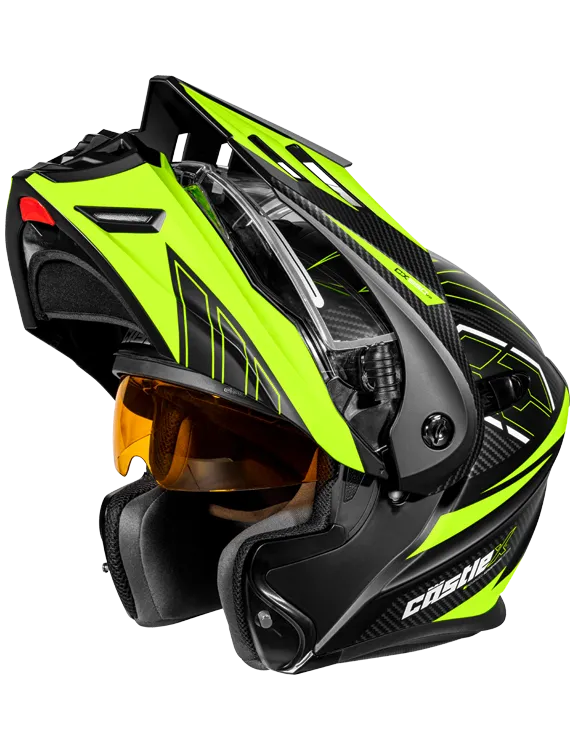 Castle X CX950 V2 Modular Electric Snow Helmet Fierce Matte Black Hi Vis