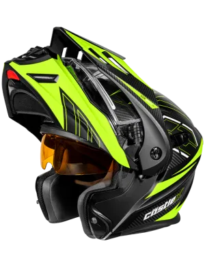 Castle X CX950 V2 Modular Electric Snow Helmet Fierce Matte Black Hi Vis