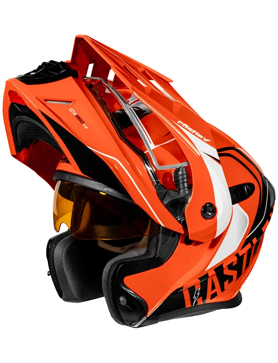 Castle X CX950 V2 Modular Electric Snow Helmet Wake Flo Orange Black