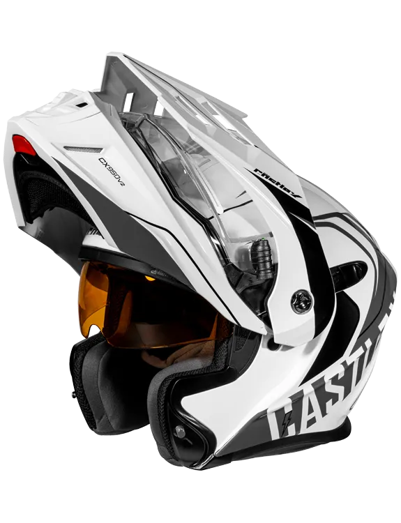 Castle X CX950 V2 Modular Electric Snow Helmet Wake White Charcoal