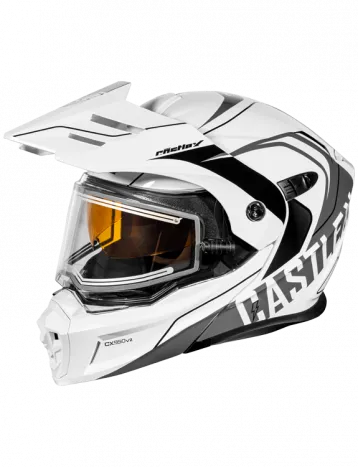 Castle X CX950 V2 Modular Electric Snow Helmet Wake White Charcoal
