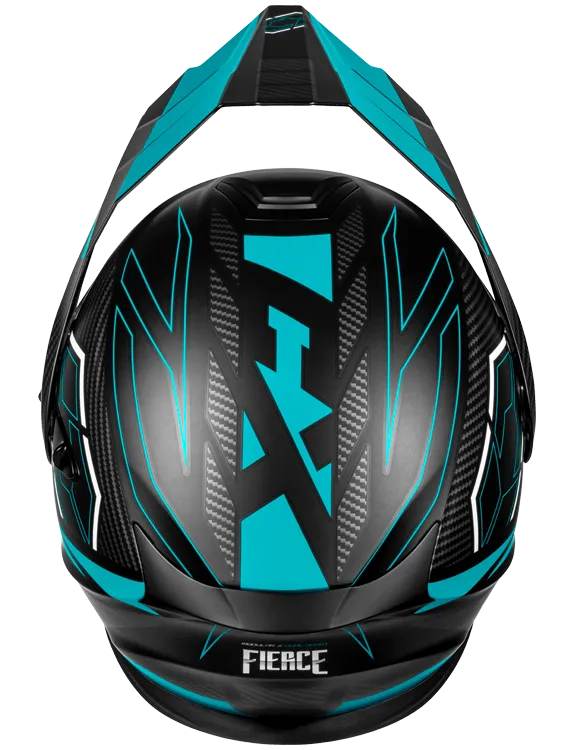 Castle X CX950 V2 Modular Snow Helmet Fierce Matte Black Turquoise
