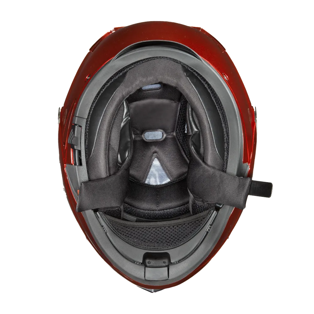 Daytona Glide Modular Motorcycle Helmet - DOT Approved, Bluetooth Ready, Dual Visor, Men/Women/Youth - Black Cherry