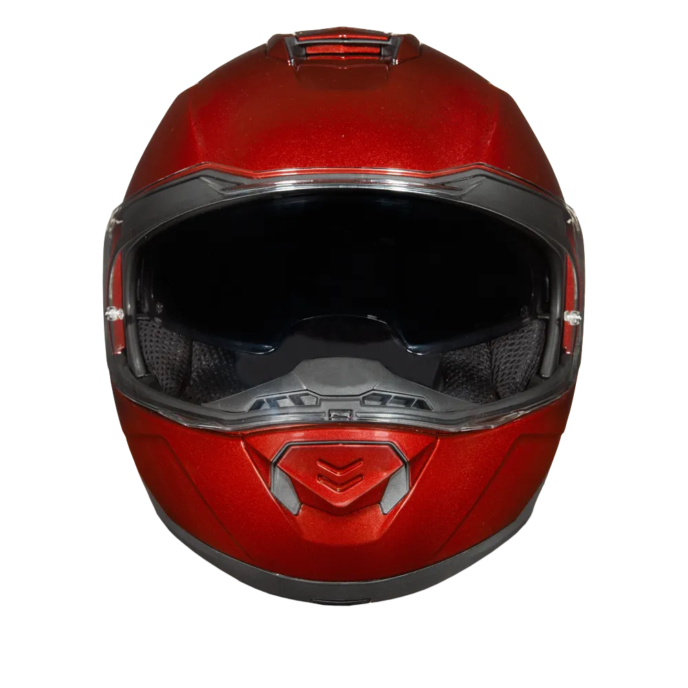 Daytona Glide Modular Motorcycle Helmet - DOT Approved, Bluetooth Ready, Dual Visor, Men/Women/Youth - Black Cherry