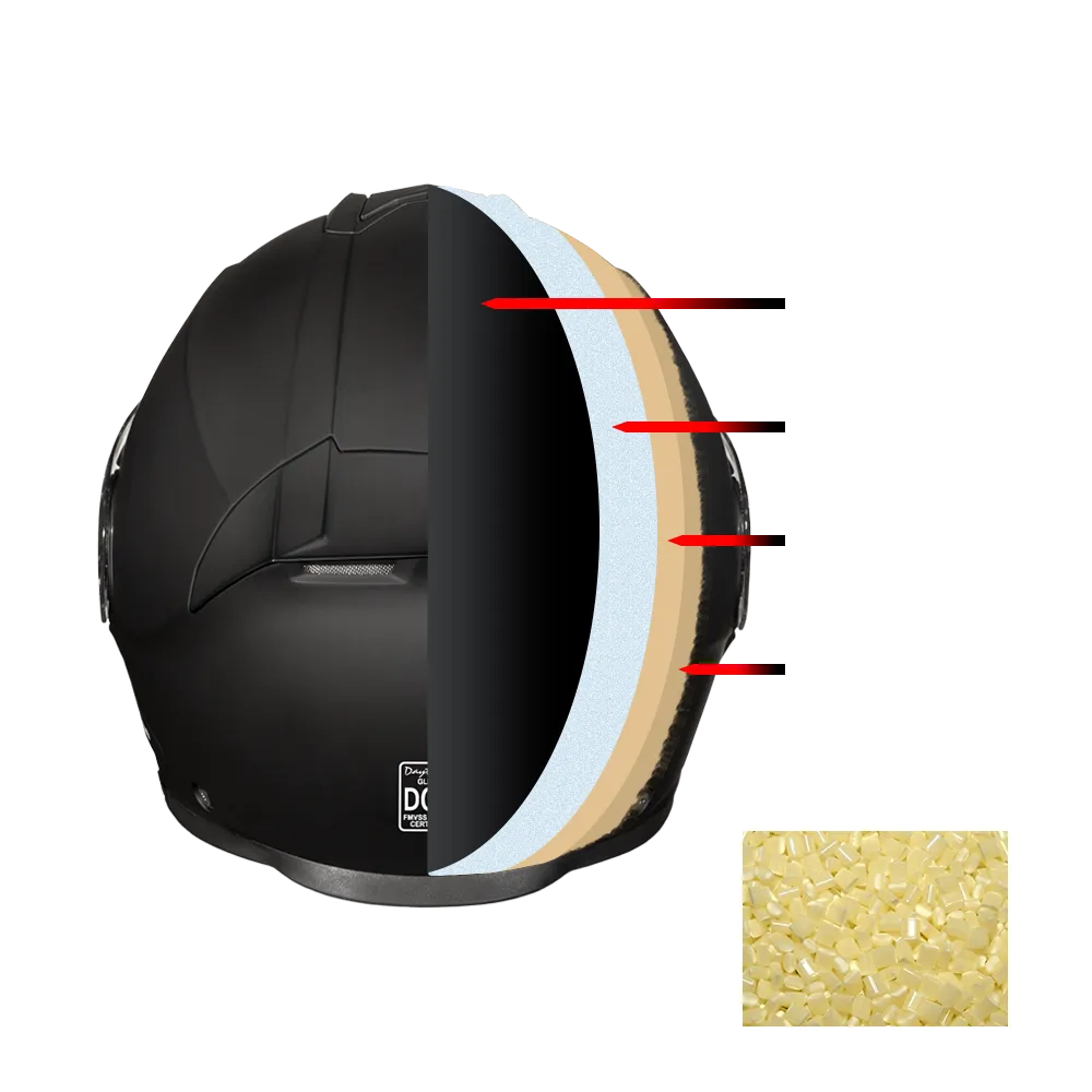 Daytona Glide Modular Motorcycle Helmet - DOT Approved, Bluetooth Ready, Dual Visor, Men/Women/Youth - Dull Black
