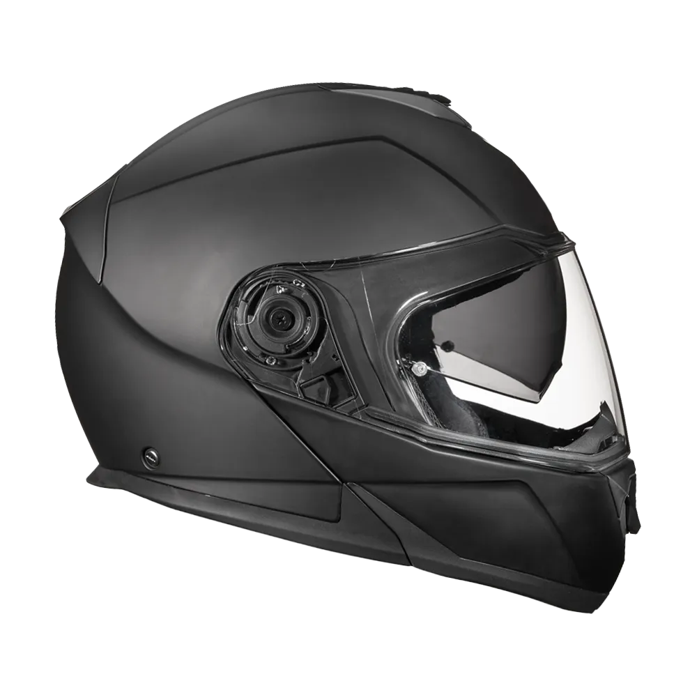 Daytona Glide Modular Motorcycle Helmet - DOT Approved, Bluetooth Ready, Dual Visor, Men/Women/Youth - Dull Black