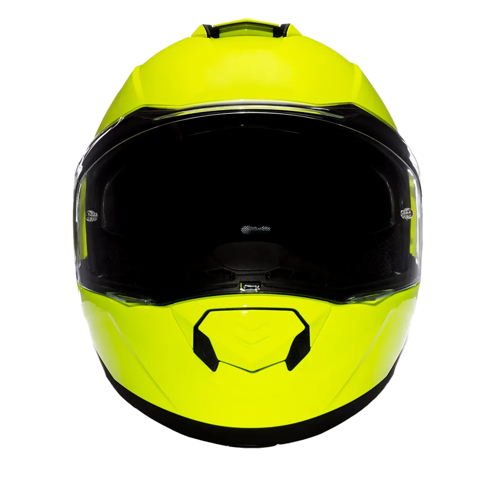 Daytona Glide Modular Motorcycle Helmet - DOT Approved, Bluetooth Ready, Dual Visor, Men/Women/Youth - Fluorescent Yellow