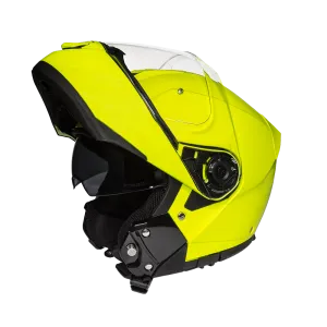 Daytona Glide Modular Motorcycle Helmet - DOT Approved, Bluetooth Ready, Dual Visor, Men/Women/Youth - Fluorescent Yellow