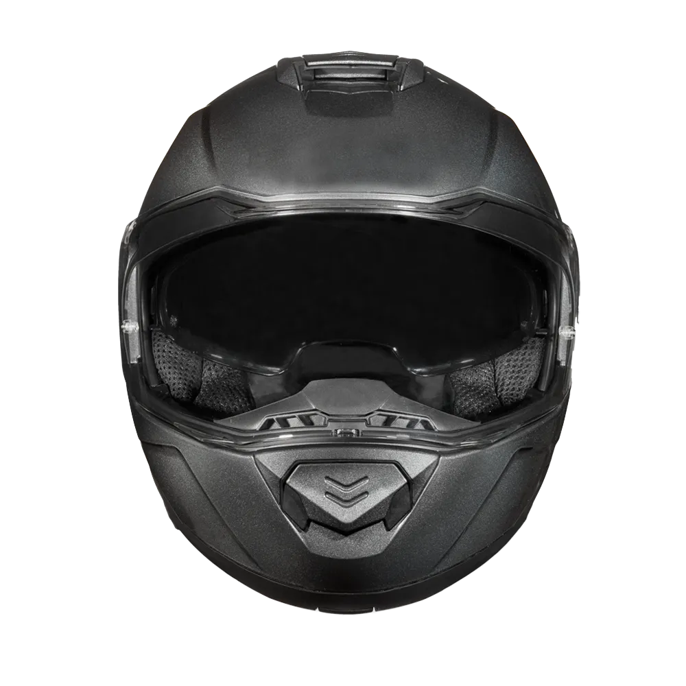 Daytona Glide Modular Motorcycle Helmet - DOT Approved, Bluetooth Ready, Dual Visor, Men/Women/Youth - Gun Metal Grey Metallic