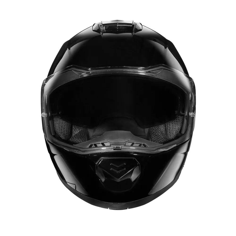 Daytona Glide Modular Motorcycle Helmet - DOT Approved, Bluetooth Ready, Dual Visor, Men/Women/Youth - Hi-Gloss Black