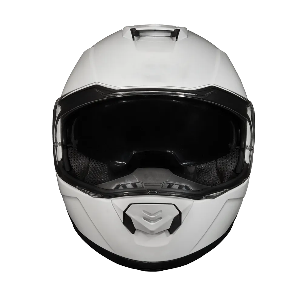 Daytona Glide Modular Motorcycle Helmet - DOT Approved, Bluetooth Ready, Dual Visor, Men/Women/Youth - Hi-Gloss White