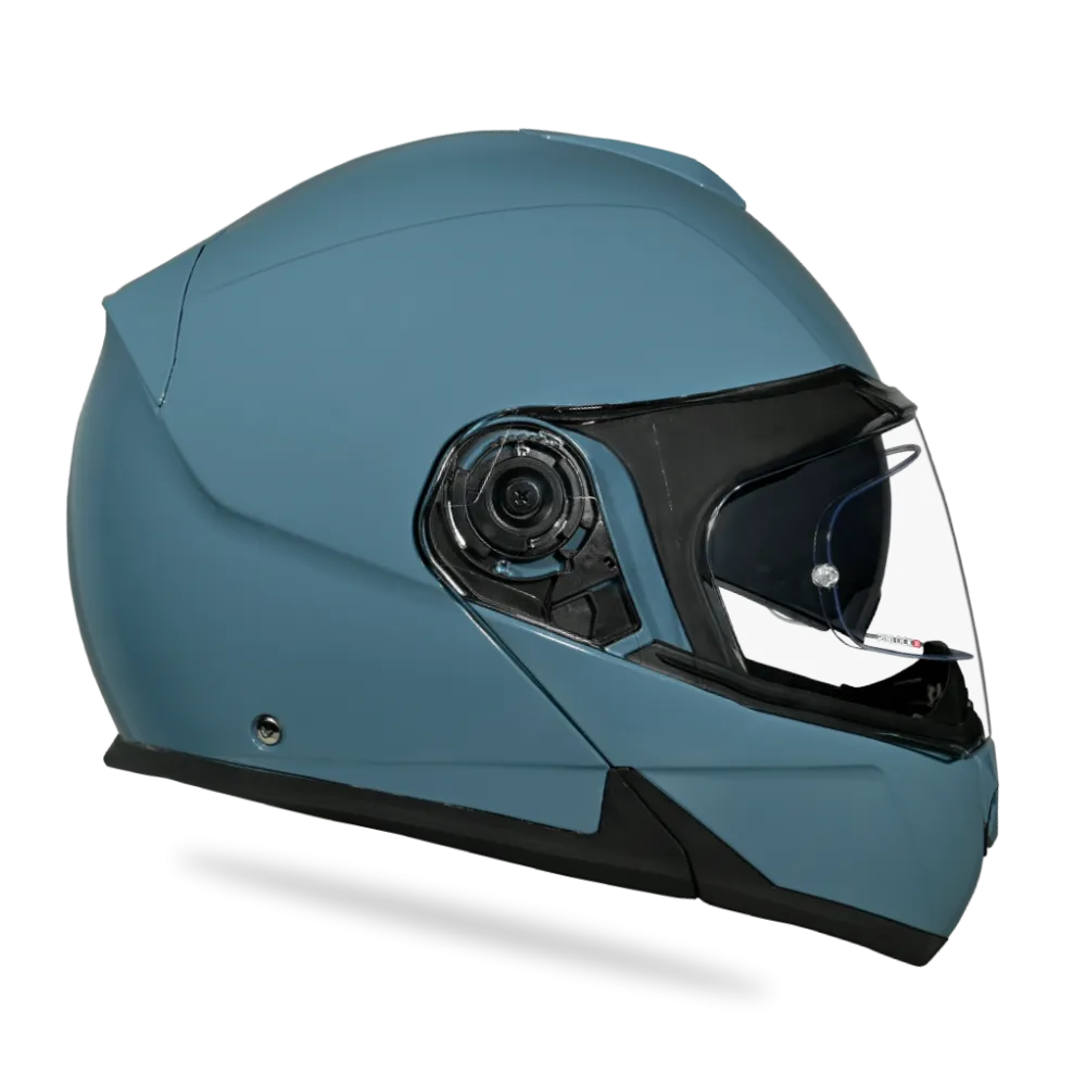 Daytona Glide Modular Motorcycle Helmet - DOT Approved, Bluetooth Ready, Dual Visor, Men/Women/Youth- Shark Blu