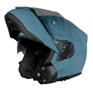Daytona Glide Modular Motorcycle Helmet - DOT Approved, Bluetooth Ready, Dual Visor, Men/Women/Youth- Shark Blu