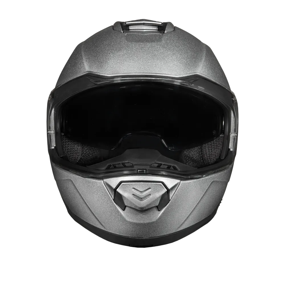 Daytona Glide Modular Motorcycle Helmet - DOT Approved, Bluetooth Ready, Dual Visor, Men/Women/Youth- Silver Metallic