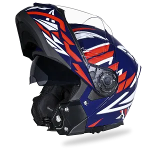 Daytona Glide Modular Motorcycle Helmet - DOT Approved, Bluetooth Ready, Dual Visor, Men/Women/Youth - W/ Liberty