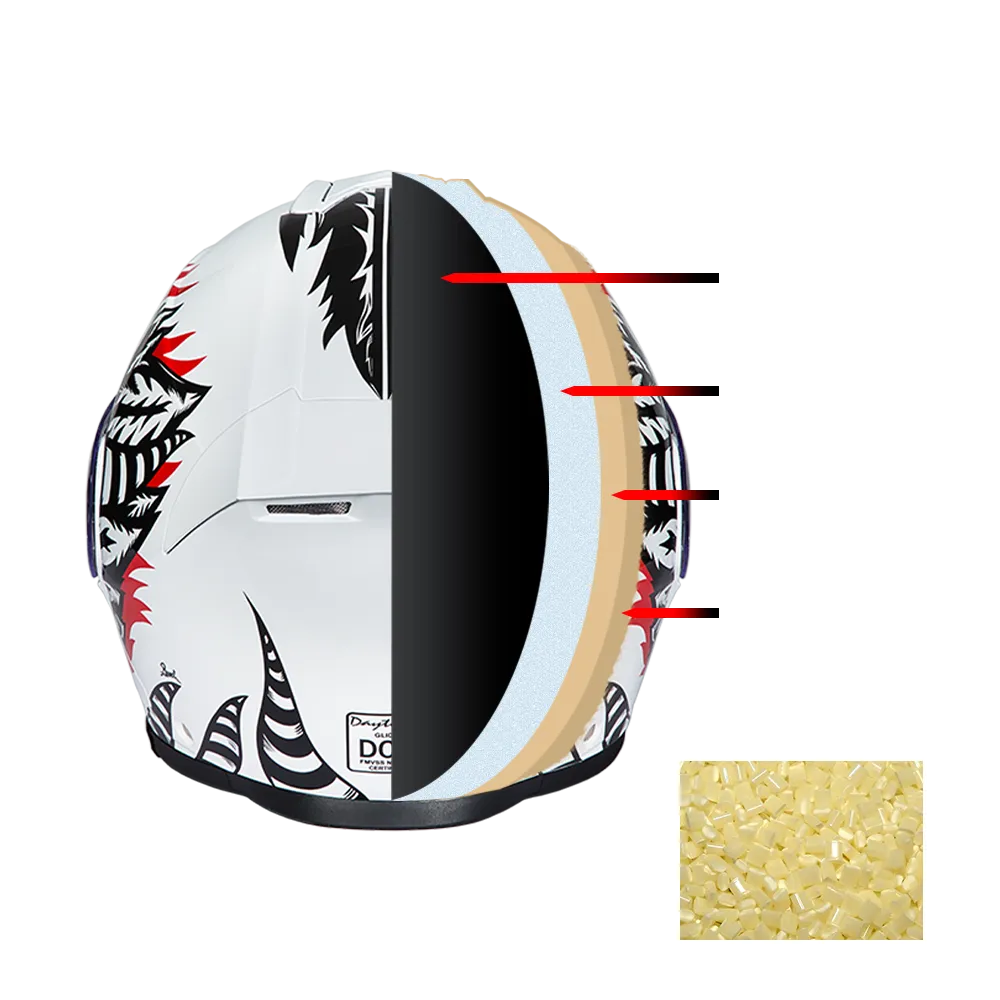 Daytona Glide Modular Motorcycle Helmet - DOT Approved, Bluetooth Ready, Dual Visor, Men/Women/Youth - W/ Phoenix